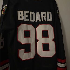 Connor Bedard Blackhawks Jersey - Black
